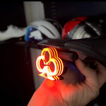 ECM New Road Bike Tail Light: Sleek "Lightning" Design, Rechargeable, Long Battery Life, Waterproof, and App-Controlled Color/Lighting Modes.