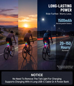 ECM New road bike tail light: features fast charging, ultra-long battery life, and app-controlled color and lighting mode switching