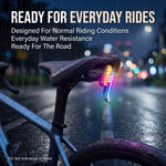 ECM All-New Titanium Alloy "Lightning" Tail Light – Rechargeable, Ultra-Long Battery Life, Waterproof, Lightweight (for Road Bikes), App-Controlled Color Customization.