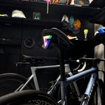 ECM New Road Bike Tail Light: Sleek "Lightning" Design, Rechargeable, Long Battery Life, Waterproof, and App-Controlled Color/Lighting Modes.
