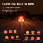 ECM's new smart sensor expression taillight bicycle expression smart light sensor brake sensor taillight night riding taillight can put Airtag
