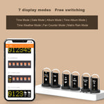 ECM color screen pseudo-nixie tube digital clock alarm clock mobile phone wireless control desktop technology ornaments