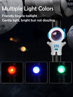 ECM creative astronaut spaceman bicycle taillight Type-C charging multiple light modes compact and easy to install night riding warning light